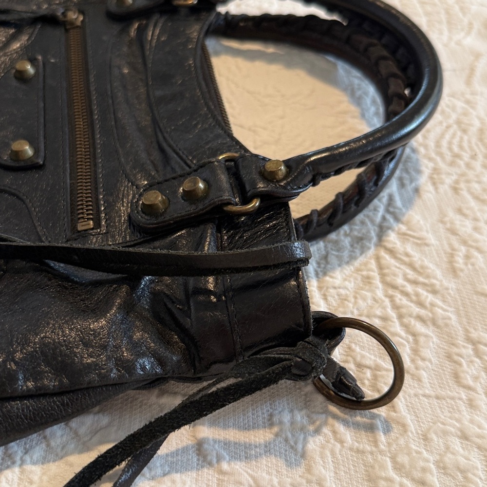 Balenciaga Motocross Town Black Leather Bag - Picture 3 of 7
